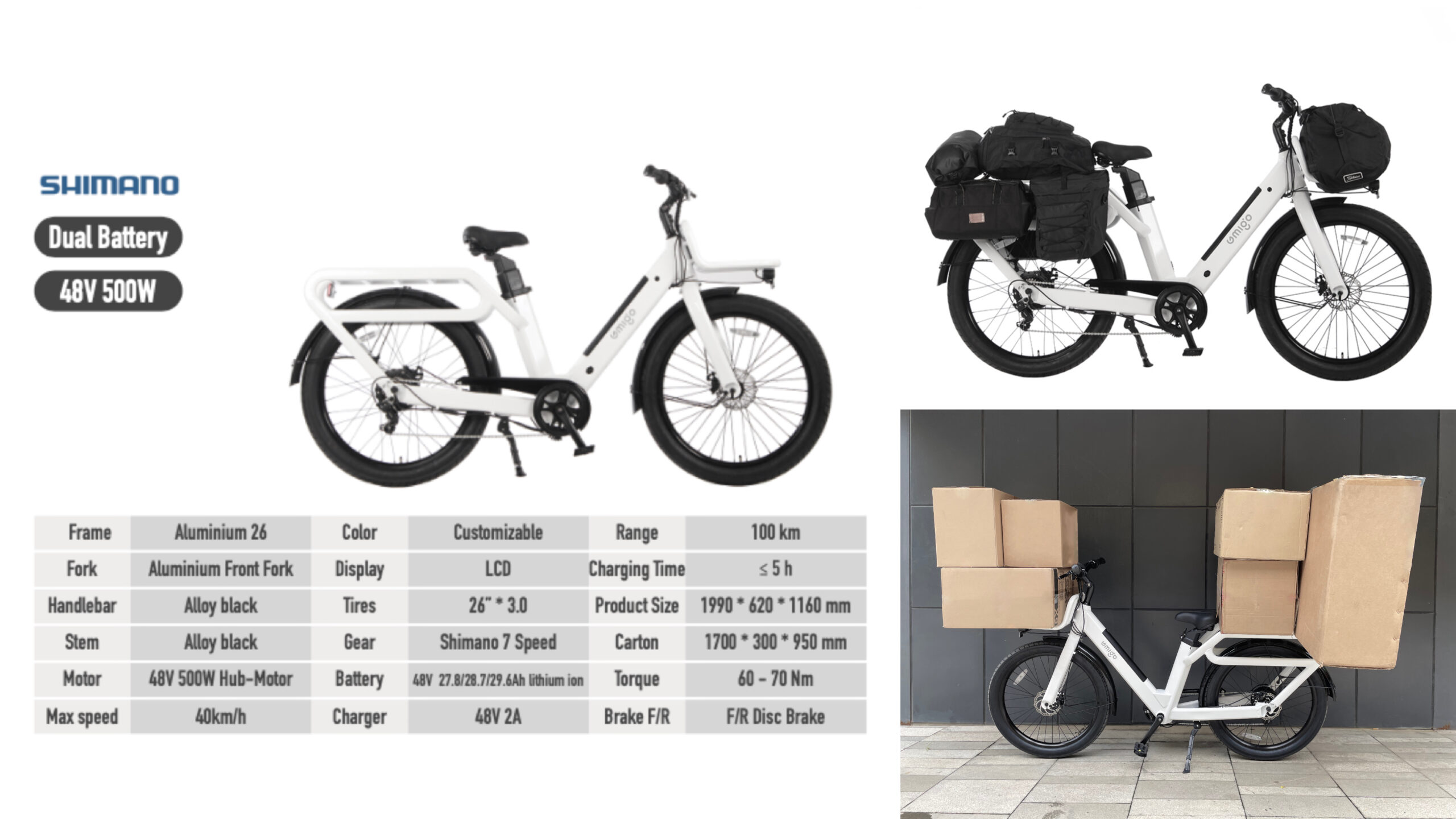 Electric Bike-Electric cargo bike-Model 52